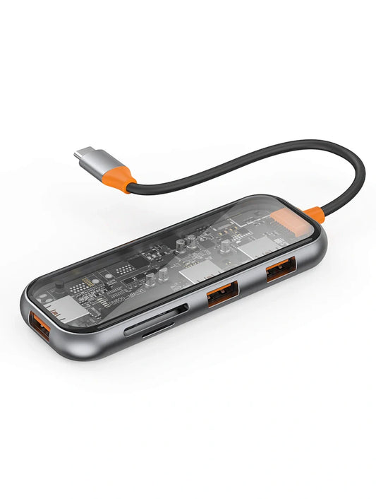 Wiwu Cyber HUB 5 IN USB-C HUB - CB005 - Gray