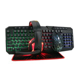Deadskull 4 IN 1 Professional Gaming Combo RGB Gaming Keyboard/RGB Mouse 1200Dpi/LED Headset/XL Mous - C880