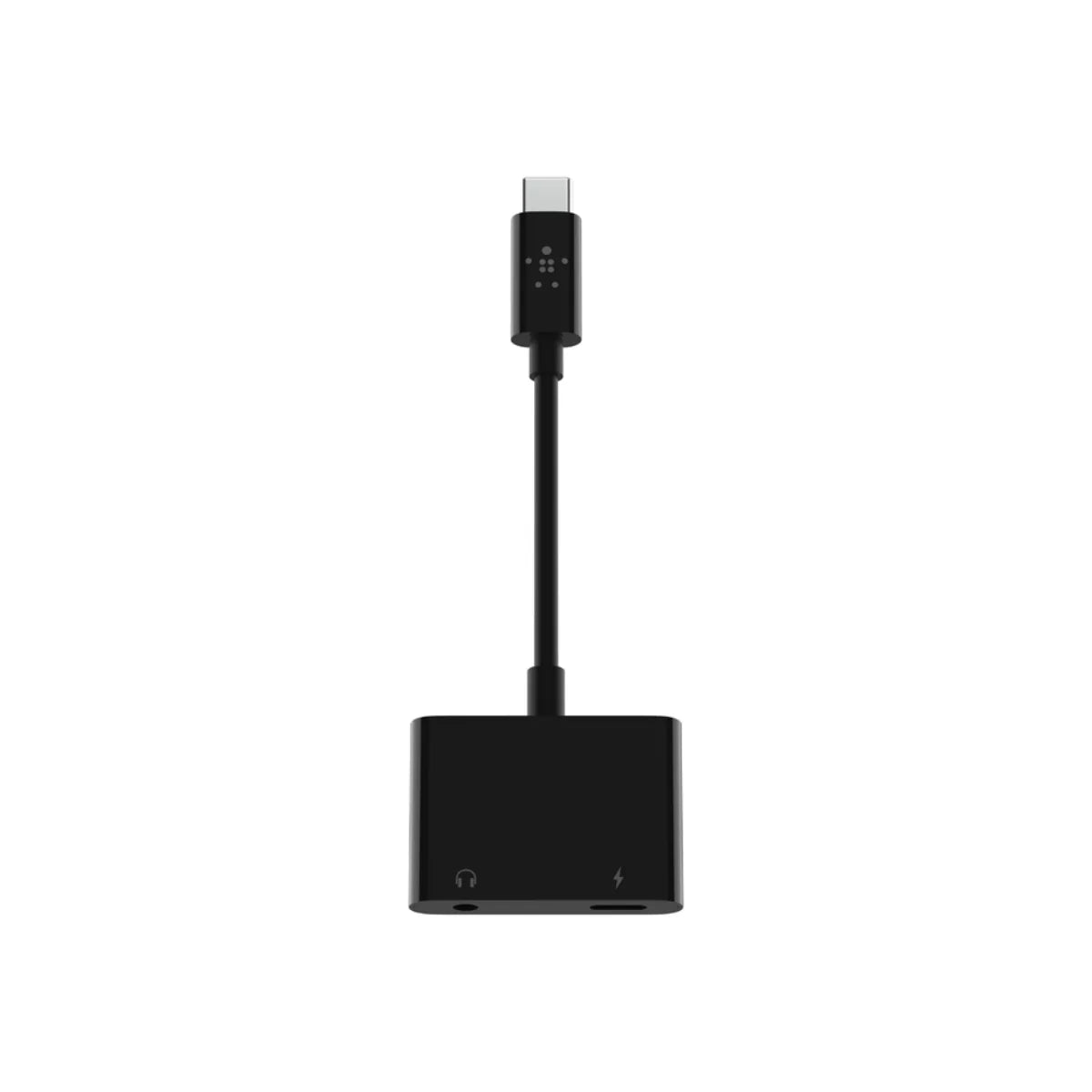 Belkin Rockstar Audio+ USB-C Charge Adapter USB-C 3.5mm Audio +Recharge