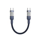 Porodo Braided Transparent Cable Data Usb-C TO Usb-C 0.35 CM PD 60W