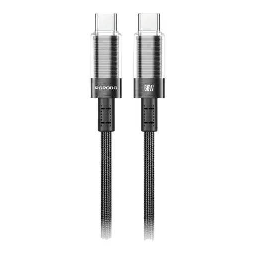 Porodo Transparent USB-C TO USB-C Cable - CBL026