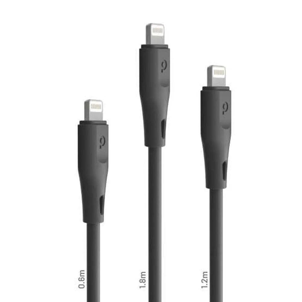 Porodo Combo Cable 3 in 1  USB-A TO Lightning (0.6m/1.2m/1.8m)