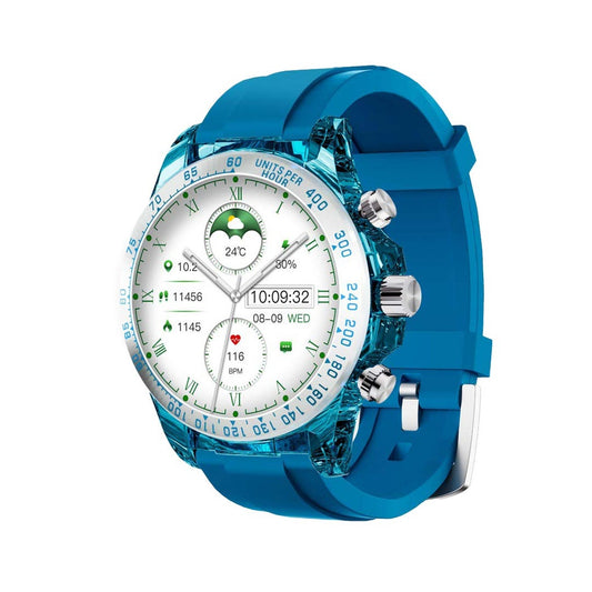 Porodo Raytona Smart Watch Blue Dial + Silicon Strap