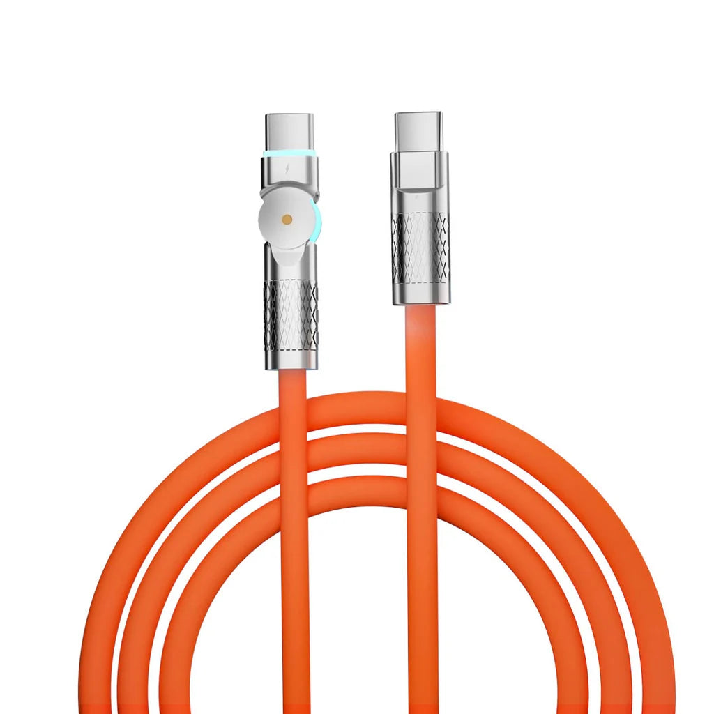 Porodo High-Speed Rotating Connector USB-C TO USB-C Cable 100W 1M