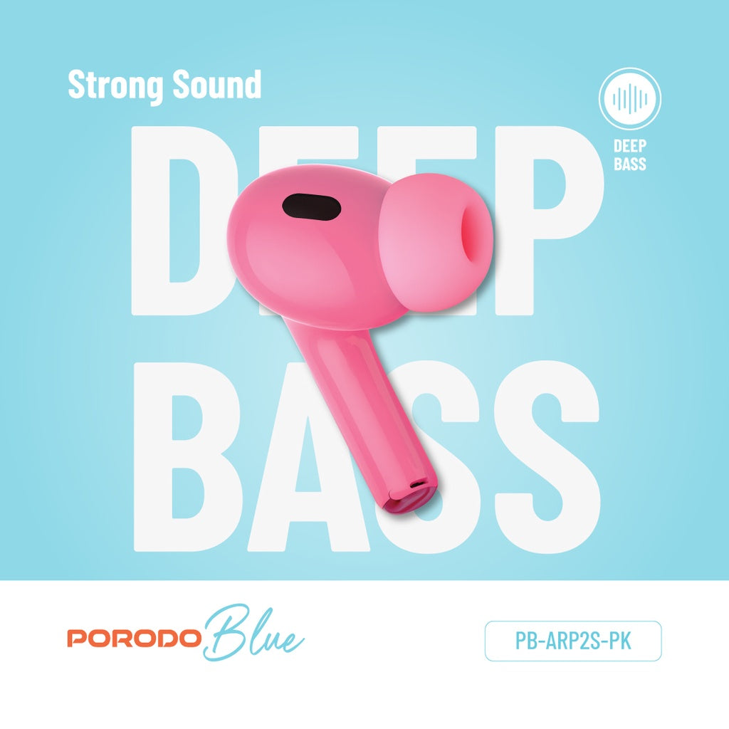 Porodo Blue Earbuds Pro 2 Touch Display - ENC+ANC