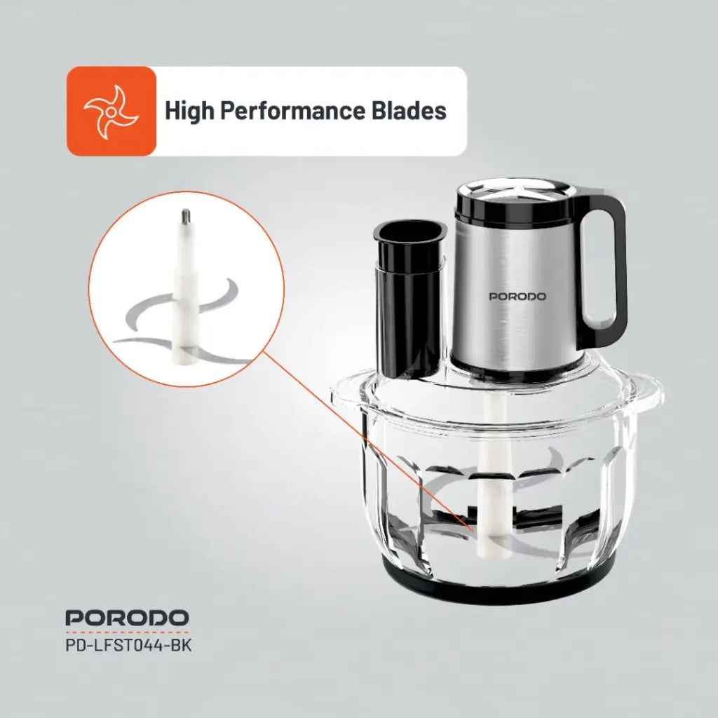 Porodo Meta Chopper Foot Porcessor 5L 600W LFS044