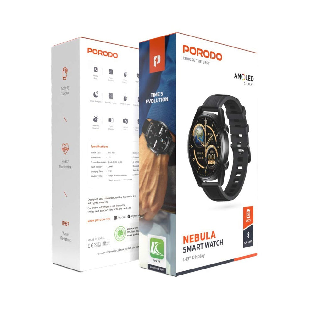 Porodo Nebula Smart WATCH 1.43'' Display