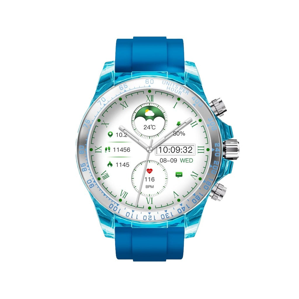 Porodo Raytona Smart Watch Blue Dial + Silicon Strap
