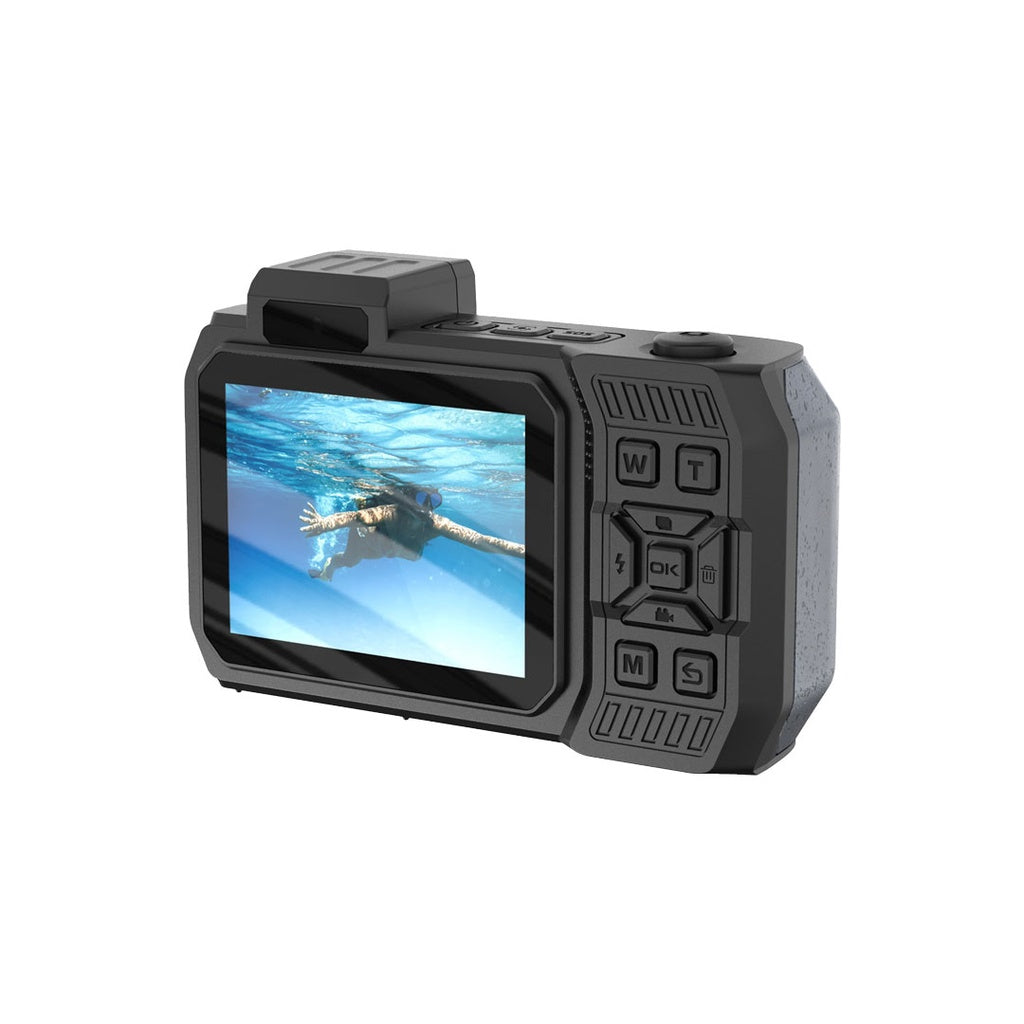 Porodo Waterproof Digital Camera Dual Screen 18x Zoom 48MP 4K