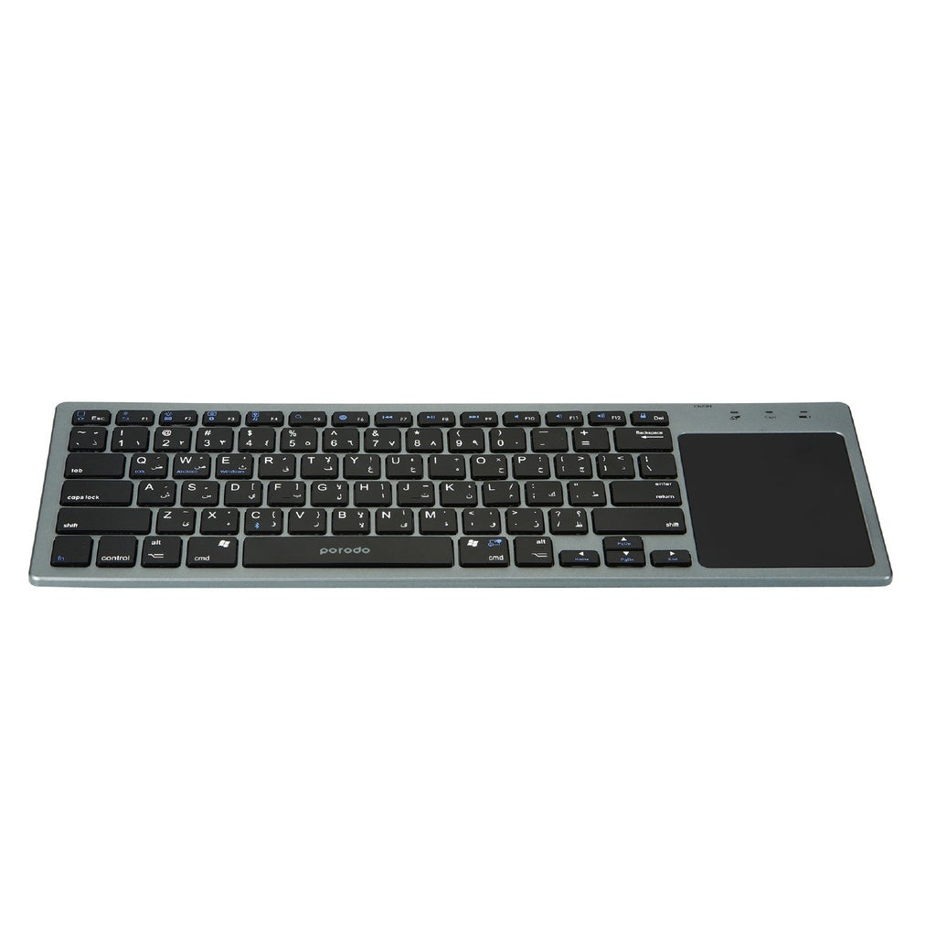 Porodo Wireless Keyboard With Touch - Pad Ultra Slim PD - WKBTP - GY