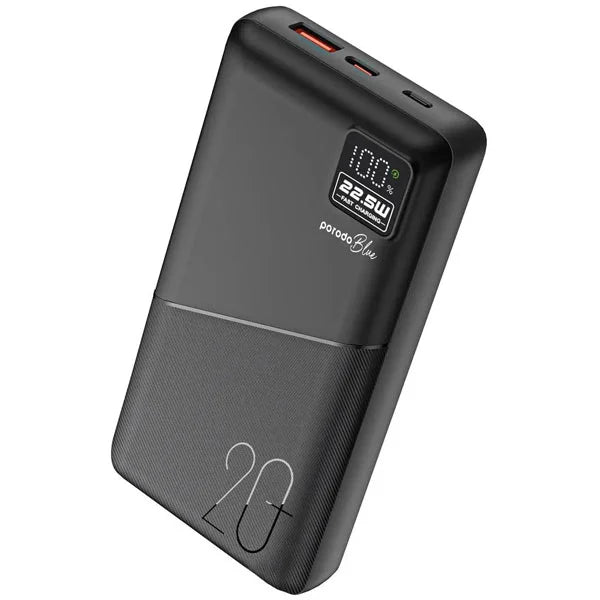 Porodo 20000mAh Quick Charge Power Pank PD20W USB-A And USB-C Output PB054