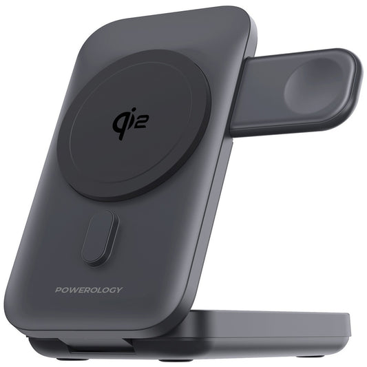 Powerology 10000mAh Qi2-15W iPH15 Magsafe Power Bank - Watch Charger 20W