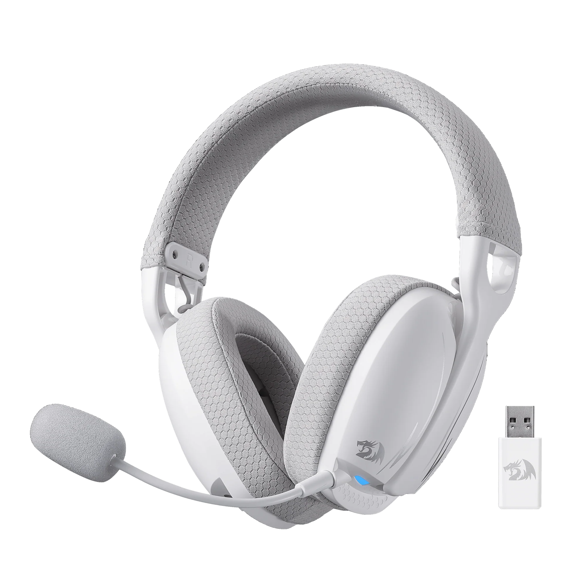 Redragong Skuld Pro 3-Mode Light-Weight Gaming Headset With Blacklight - H878WG - Gray