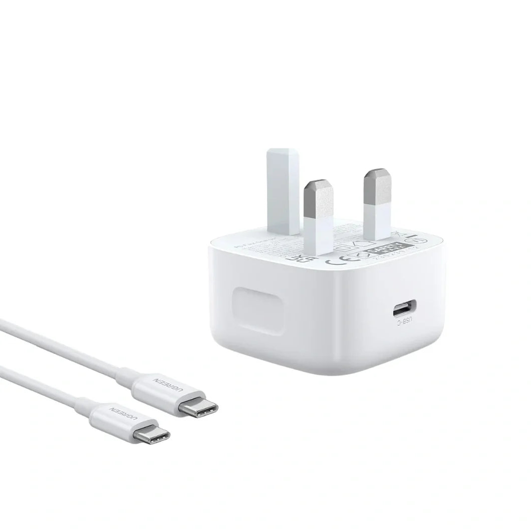 Ugreen Usb-C Gan Fast Charger 20W - Color White-CD137