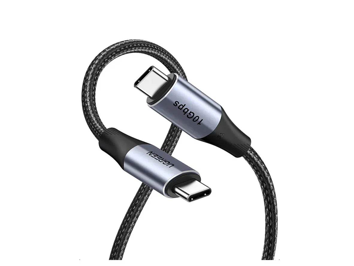 Ugreen USB 3.2 Gan 2 Cable Support Fast Charging High Definition Audio & Video Streaming 1m - Black
