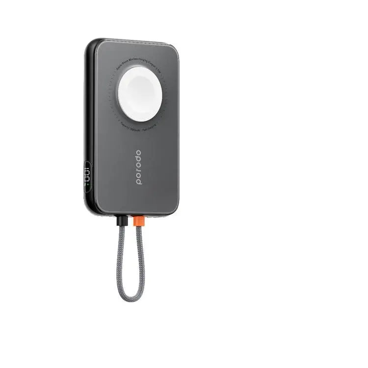 Porodo Slim Power Bank Watch Charger Integrated Lightning Cable PD 20W 5.000 Mah