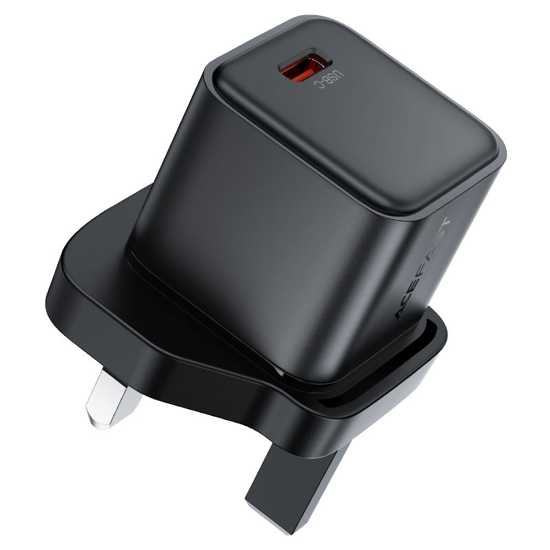 Acefast Gan Fast Single Port Charger With USB-C Ports 30W With P5 USB-C Cable 1.2m - A124 Black