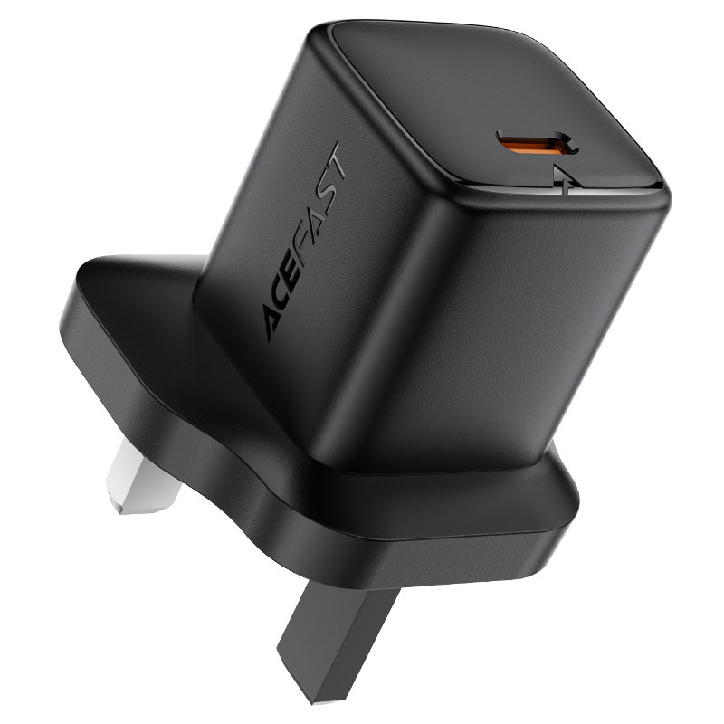 Acefast Gan Fast Single Port Charger With USB-C Ports 30W - A124 Black