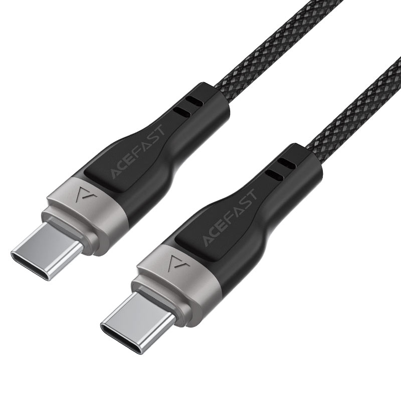 كابل بيانات وشحن سريع من Acefast، USB-C إلى USB-C، 60 واط، 1.2 متر - C11-03، أسود