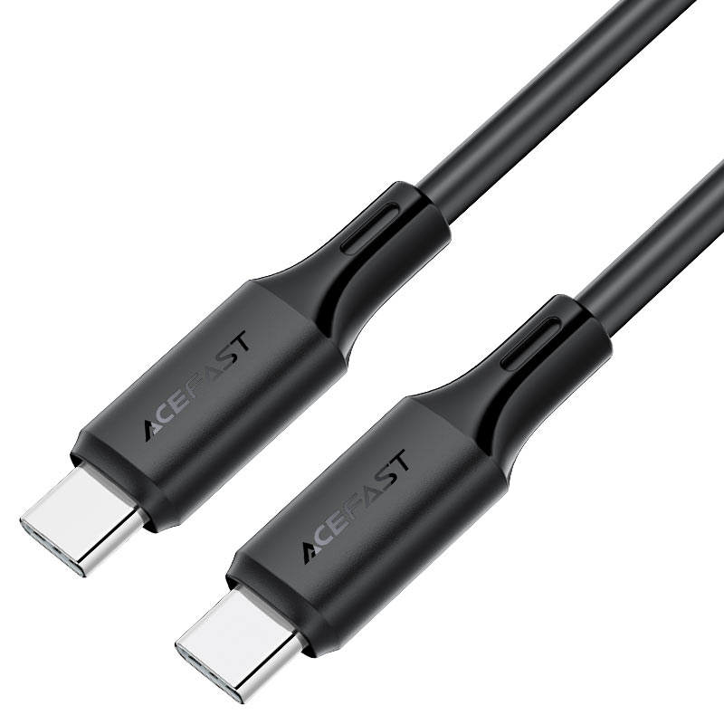 كابل بيانات وشحن سريع من Acefast، USB-C إلى USB-C، 60 واط، 1.2 متر - C16-03، أسود