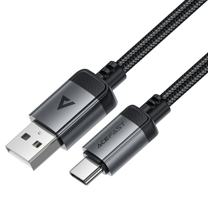 كابل بيانات وشحن سريع من Acefast، من USB-A إلى USB-C، بطول 1.2 متر - C20-04، أسود