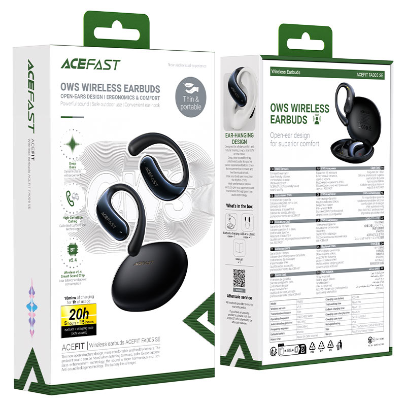 Acefast OWS Wireless Earbuds - FA005 Black