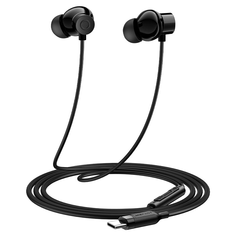 Acefast Wired Earphone With Mic Clear Sound&Comfortable Shape For USB-C - L10 Black