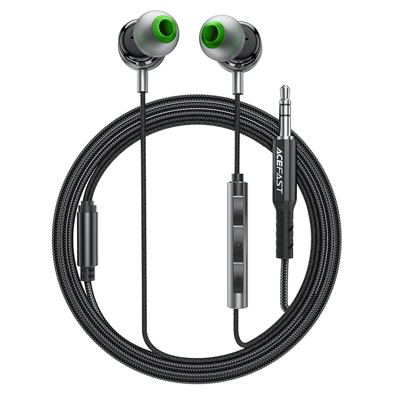 Acefast Wired Earphone With Mic Clear Sound&Comfortable Shape For AUX-3.5mm - L4 Black