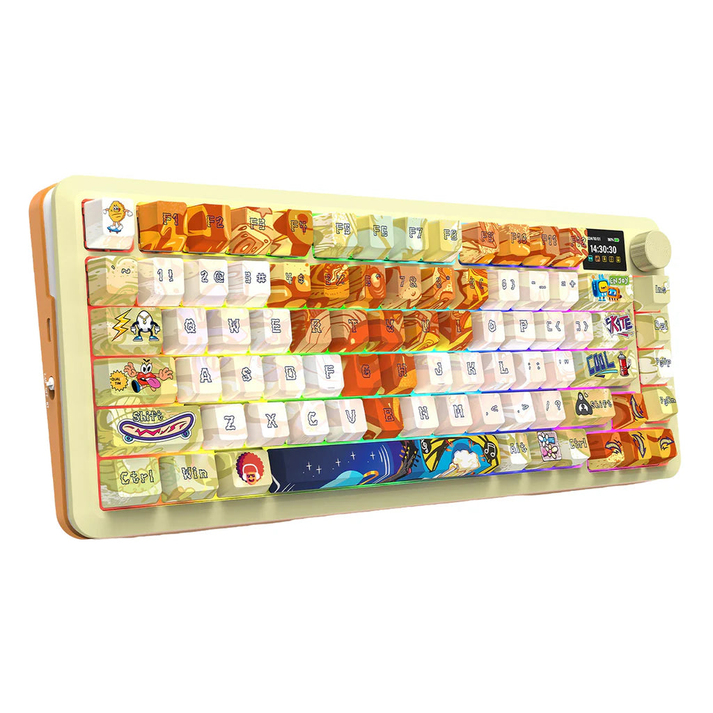 Redragon Flekagt Pro Anrt Wired 2.4g Wireless BT 3 Modes Gasket Mounted Mechanical Keyboard - K708GF