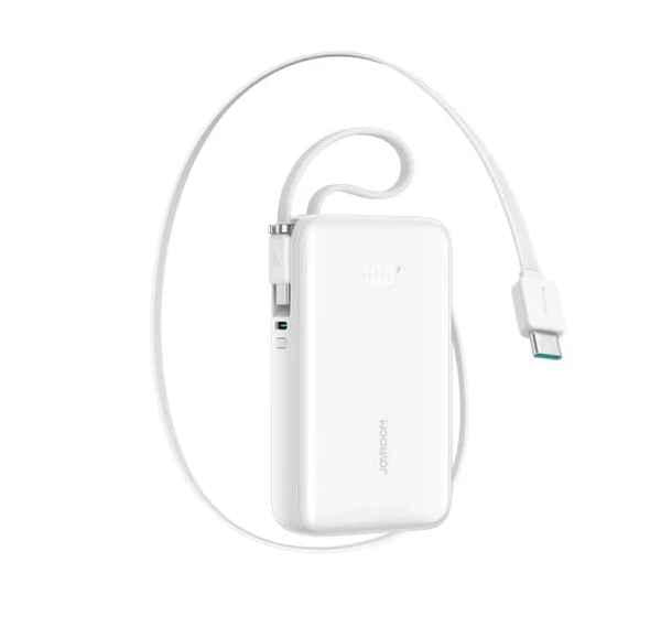 Joyroom 35W Mini Power Bank with Built in Type-C Cable Carrying USB-L Cable JR-PR2L Pink