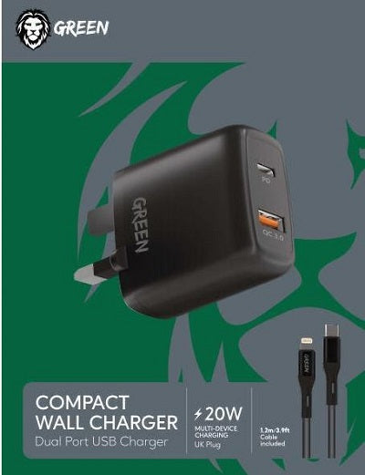 Green Lion Ultra Compact Wall Charger 20W USB-C