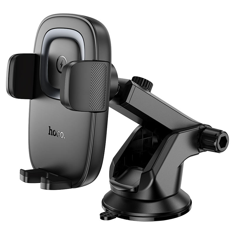 hoco Center Console Car Holder 15W Wireless Charging - HW32 Black