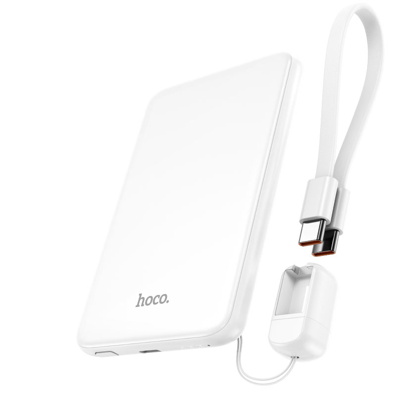 hoco Ultra-Thin Power Bank With Cable 5000mAh J140