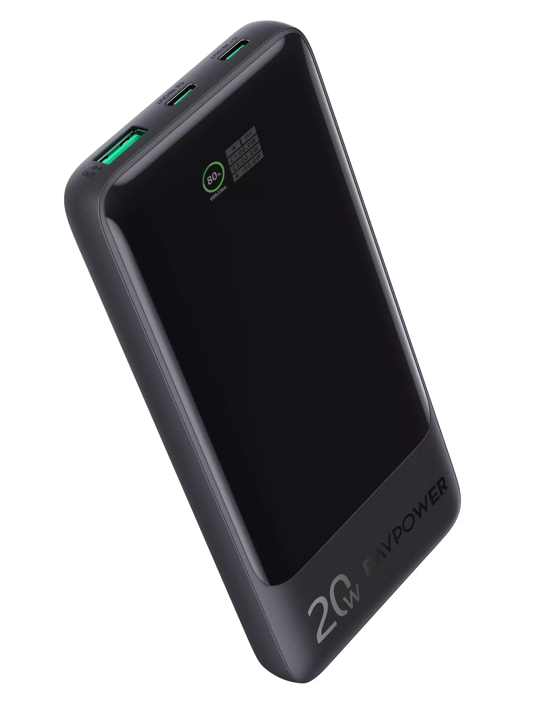 Ravpower PD Pioneer 10000mAh 20W 3-Port Power Bank RP-PB1237 - Black