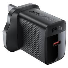 Acefast Gan Fast Single Port Charger With USB-C Port 25W - A105 Black