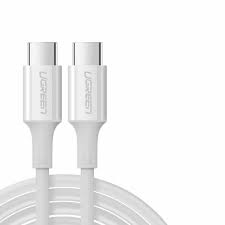 Ugreen USB-C TO USB-C PD Fast Chaeging Cable Silicone 100W 1m - White