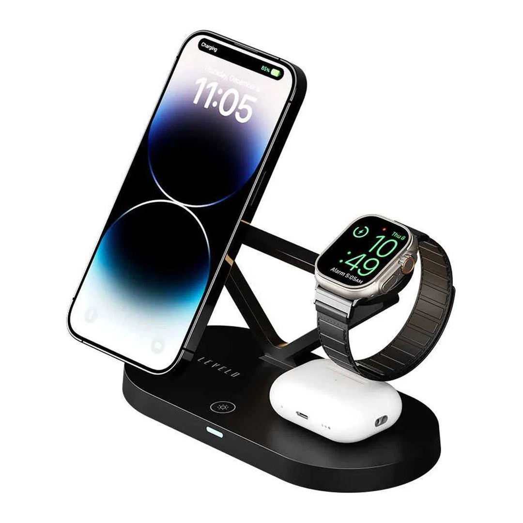 Levelo 5 in 1 Premio Wireless Charger - Black