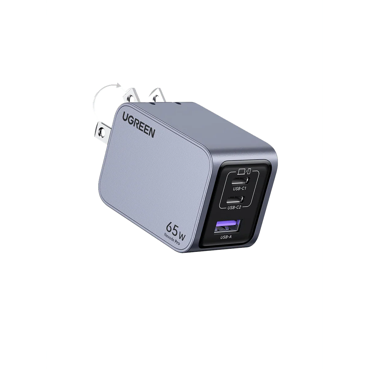 Ugreen Nexode Pro 3-Port Gan Fast Charger 65W - Color Black-X755
