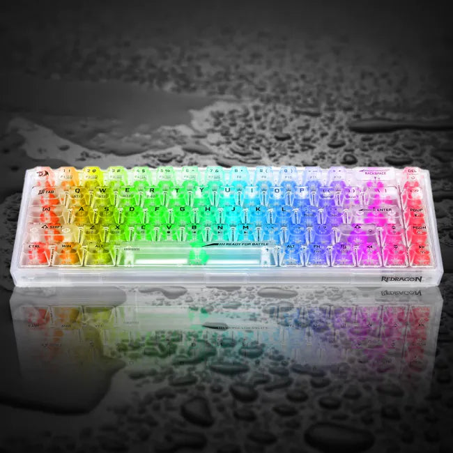 Redragon Castor Pro Wired/2.4G/BT 68 Keys Gaming Keyboard K631CT- RGB - Pro