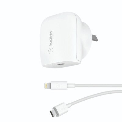 Belkin Boost Charge Wall Charger With PPS+USB-C Cable With Lightning Connector