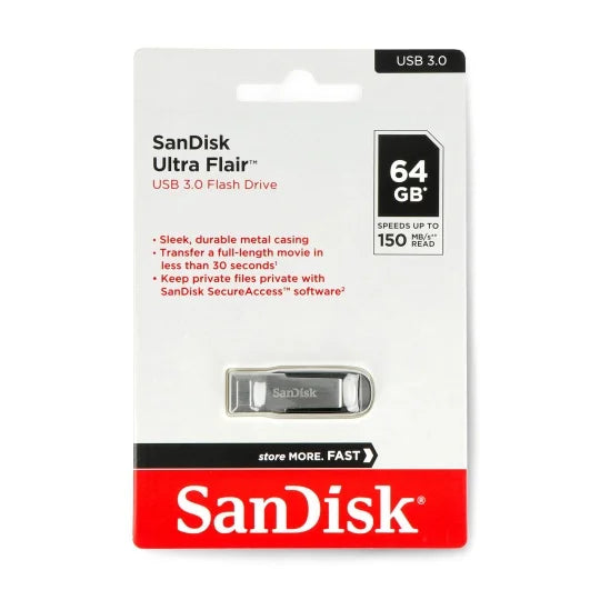 Sandisk Ultra Flair USB 3.0 Flash Drive 64GB