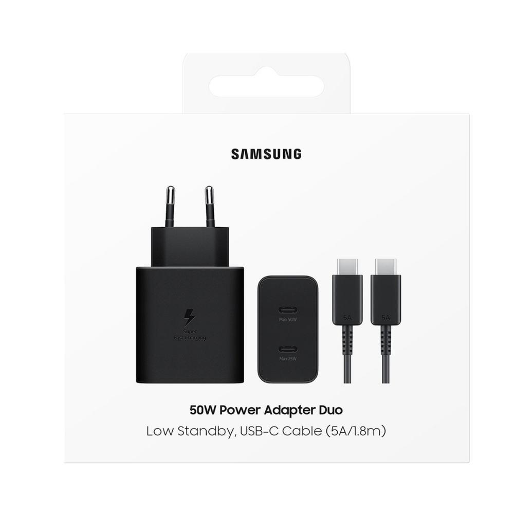 Samsung Power Adapter 2 Pin 50W Duo Low Standby USB-C Cable (5A/1.8m) - Orginal
