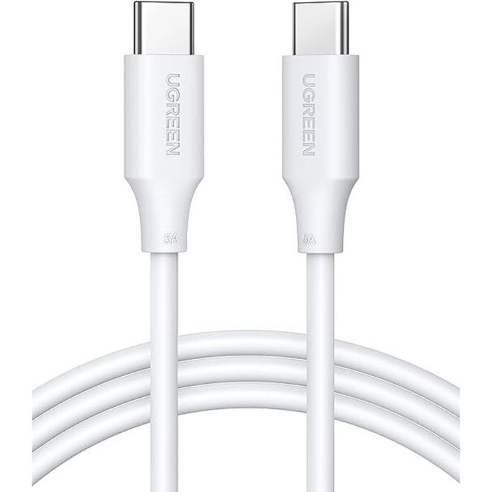 Ugreen USB-C TO USB-C PD Fast Chaeging Cable Silicone 100W 1m - White
