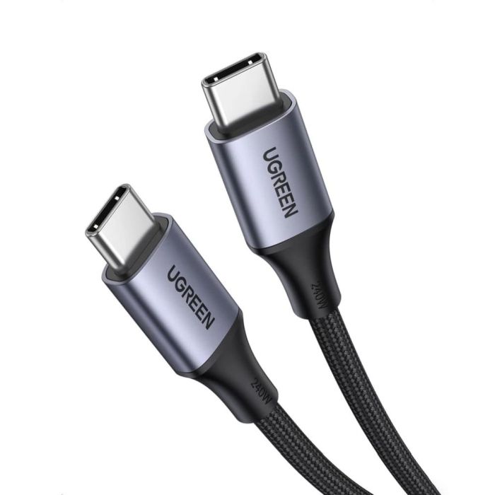 Ugreen USB-C TO USB-C PD Fast Chaeging Cable Braided 100W 1.5m - Space Gray
